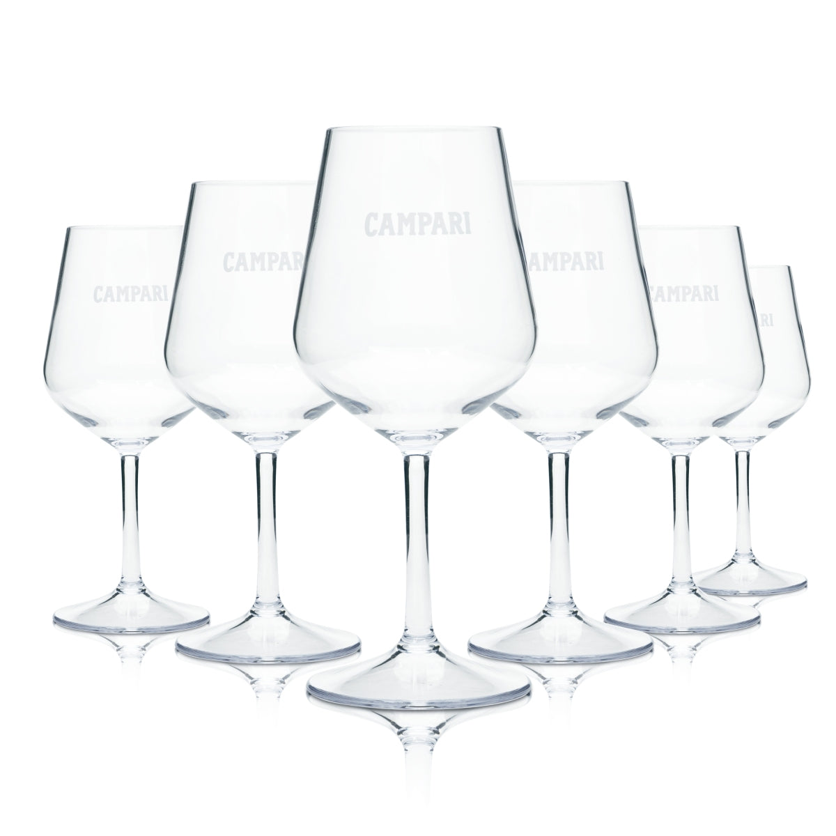 6 bicchieri in plastica Campari da 0,4 l riutilizzabili, stile vino, per ristorazione, Aperol Spritz