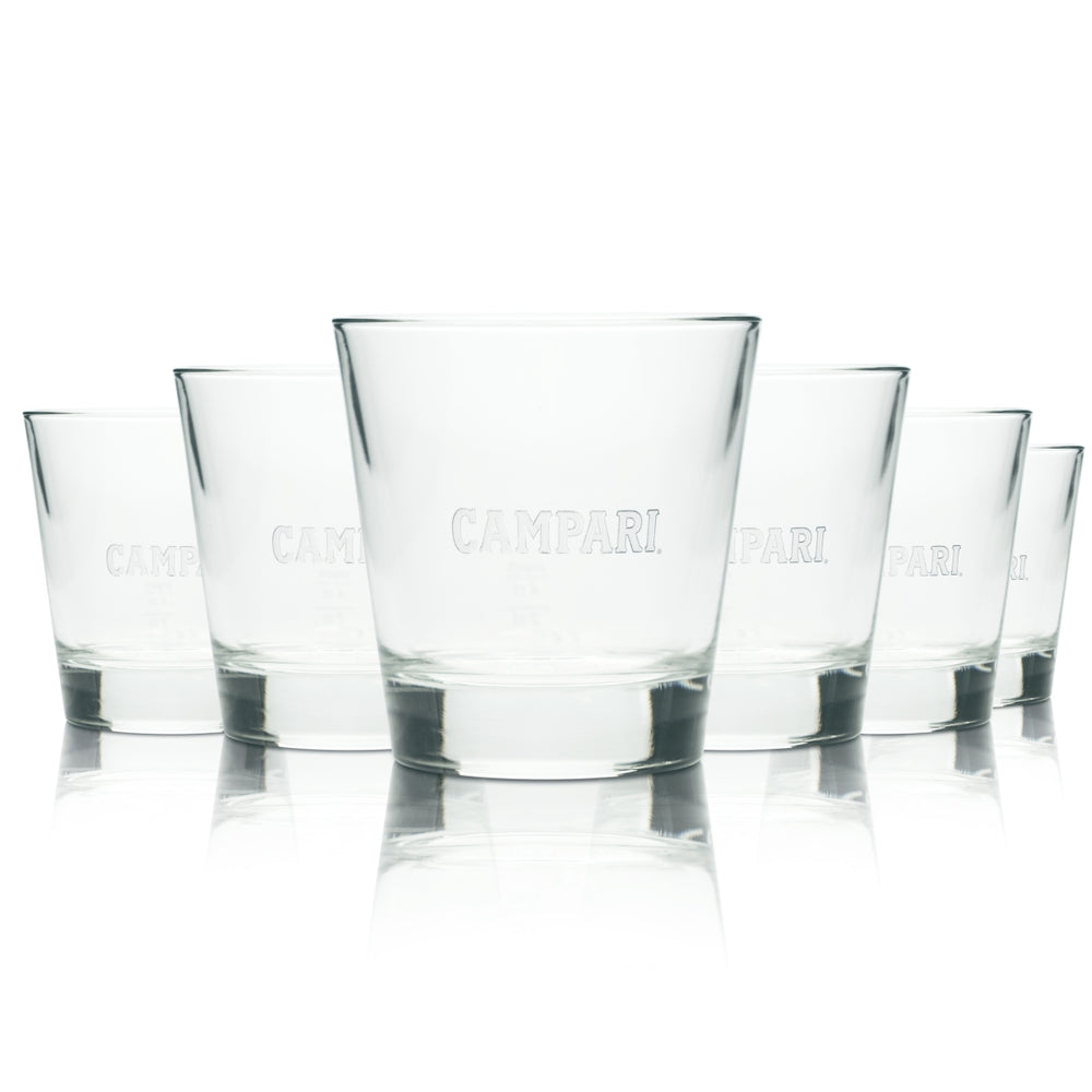 6 bicchieri da liquore Campari 0,2 l tumbler bicchiere long drink aperitivo vermouth bicchieri da bar