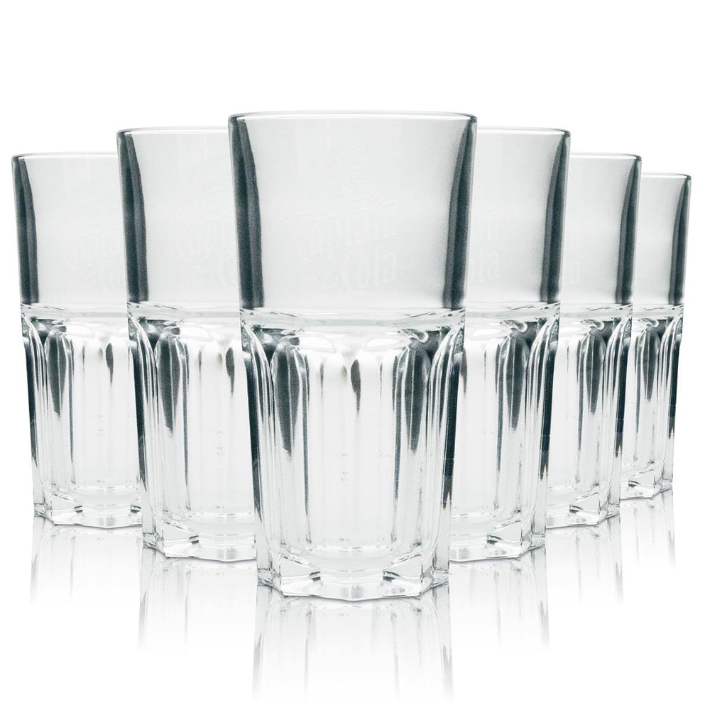 6 bicchieri da long drink Captain Morgan Rum Captain Cola bianco 310 ml
