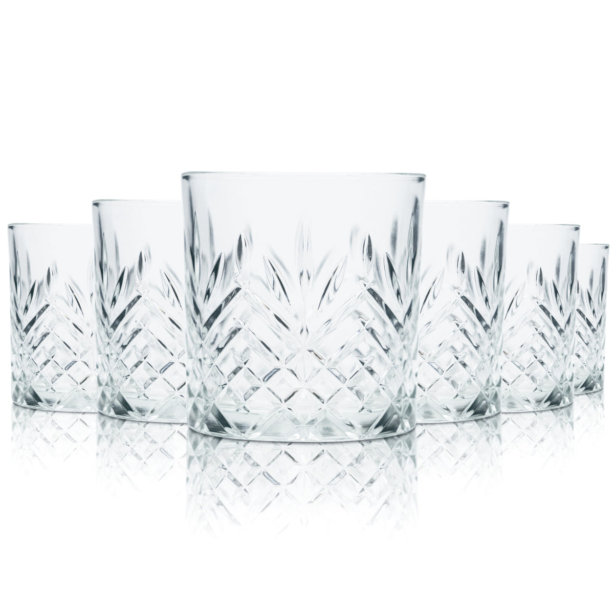 6 bicchieri Cardhu da 0,2 l con profilo in rilievo, bicchieri tumbler per whisky, bicchieri long drink scozzesi per la ristorazione