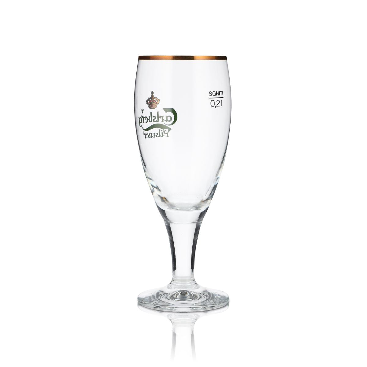 6 bicchieri Carlsberg 0,2 l a forma di coppa con bordo dorato, set di bicchieri Pilsener, birrificio Danimarca – Vista 3