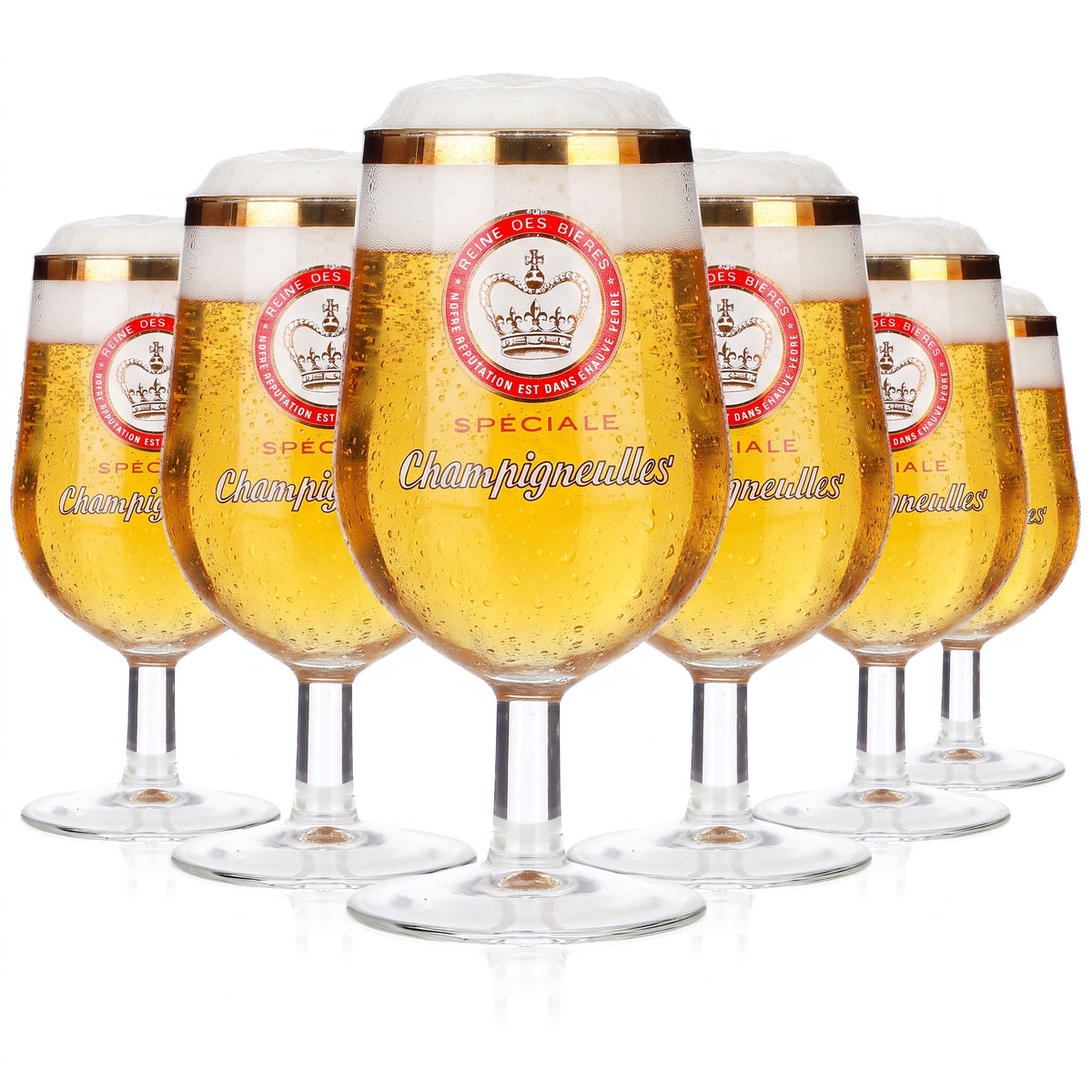 6 bicchieri da birra Champigneulles a calice da 0,25 l con bordo dorato Speciale (set da 6)