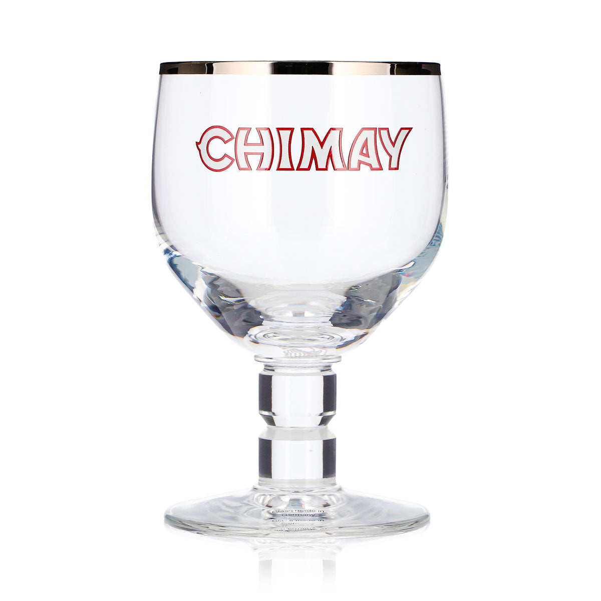 6 bicchieri da birra Chimay da 0,18 l, a forma di coppa con bordo argentato, Belgio – Vista 3