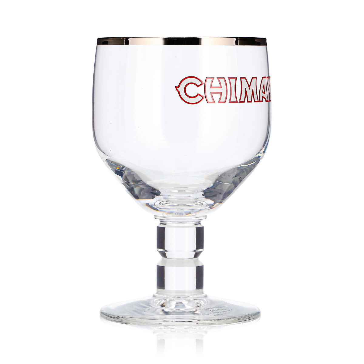 6 bicchieri da birra Chimay da 0,18 l, a forma di coppa con bordo argentato, Belgio – Vista 4