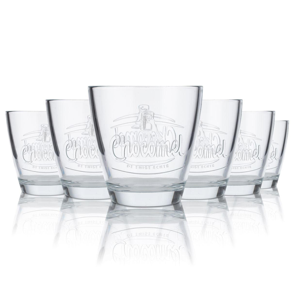 6x bicchieri Chocomel 0,29 l bicchieri tumbler in vetro goffrato bicchieri da liquore Set di bicchieri