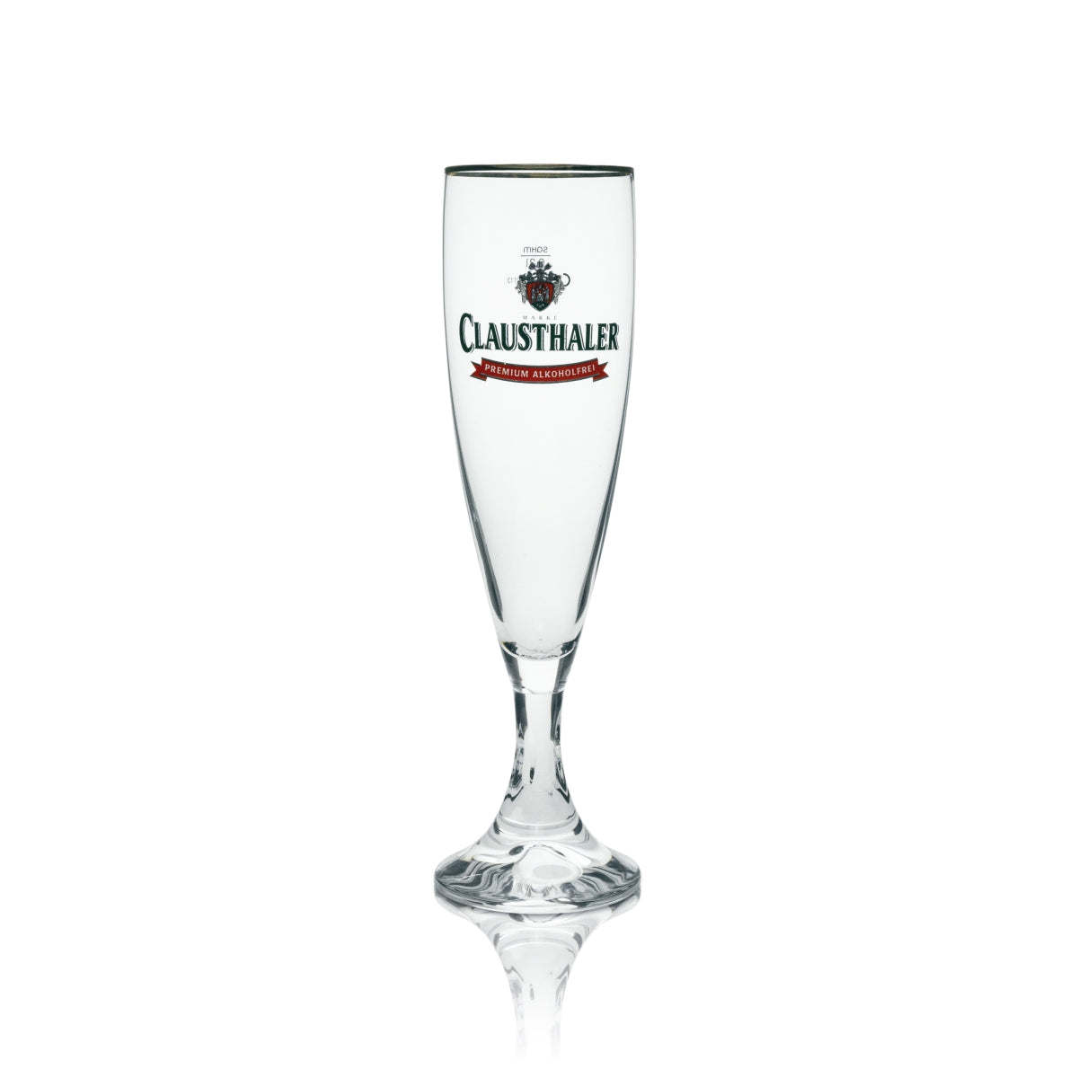 6 bicchieri da birra Clausthaler Premium analcolici da 0,3 l con bordo dorato – Vista 2