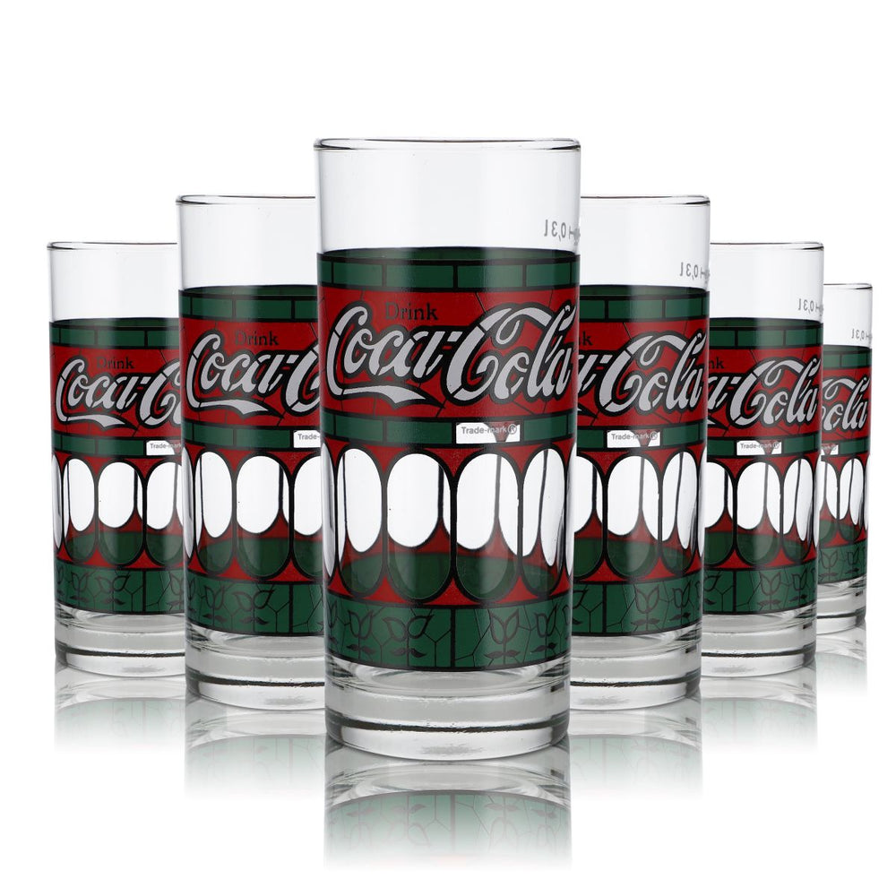 6 bicchieri Coca Cola da 0,3 l Bicchieri Tiffany anni '80 Set di bicchieri in edizione speciale Collezionisti