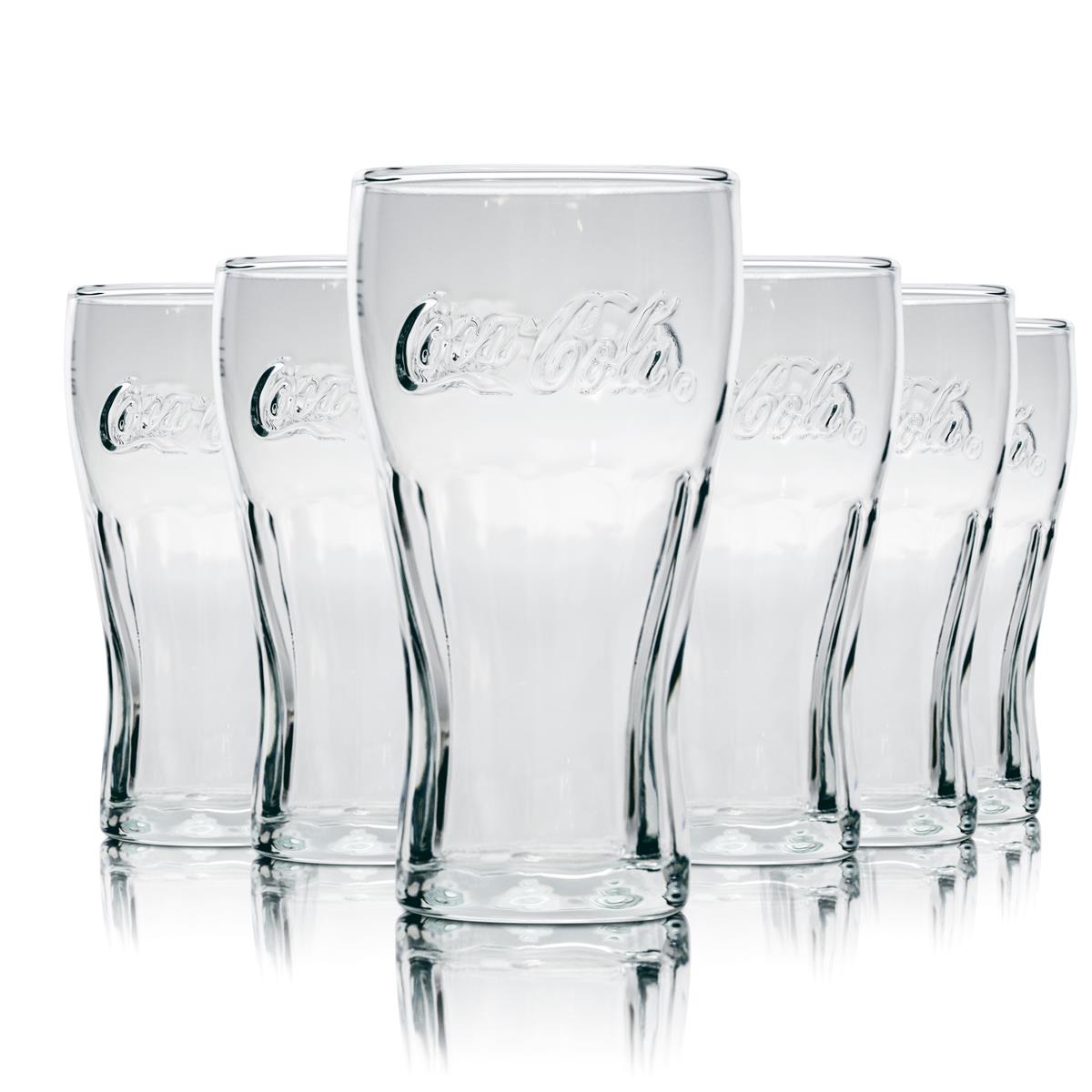 6 bicchieri Coca Cola Contour da 0,2 l Bicchieri per bibite analcoliche Limonata Mix Calibrati Gastronomia – Vista 2