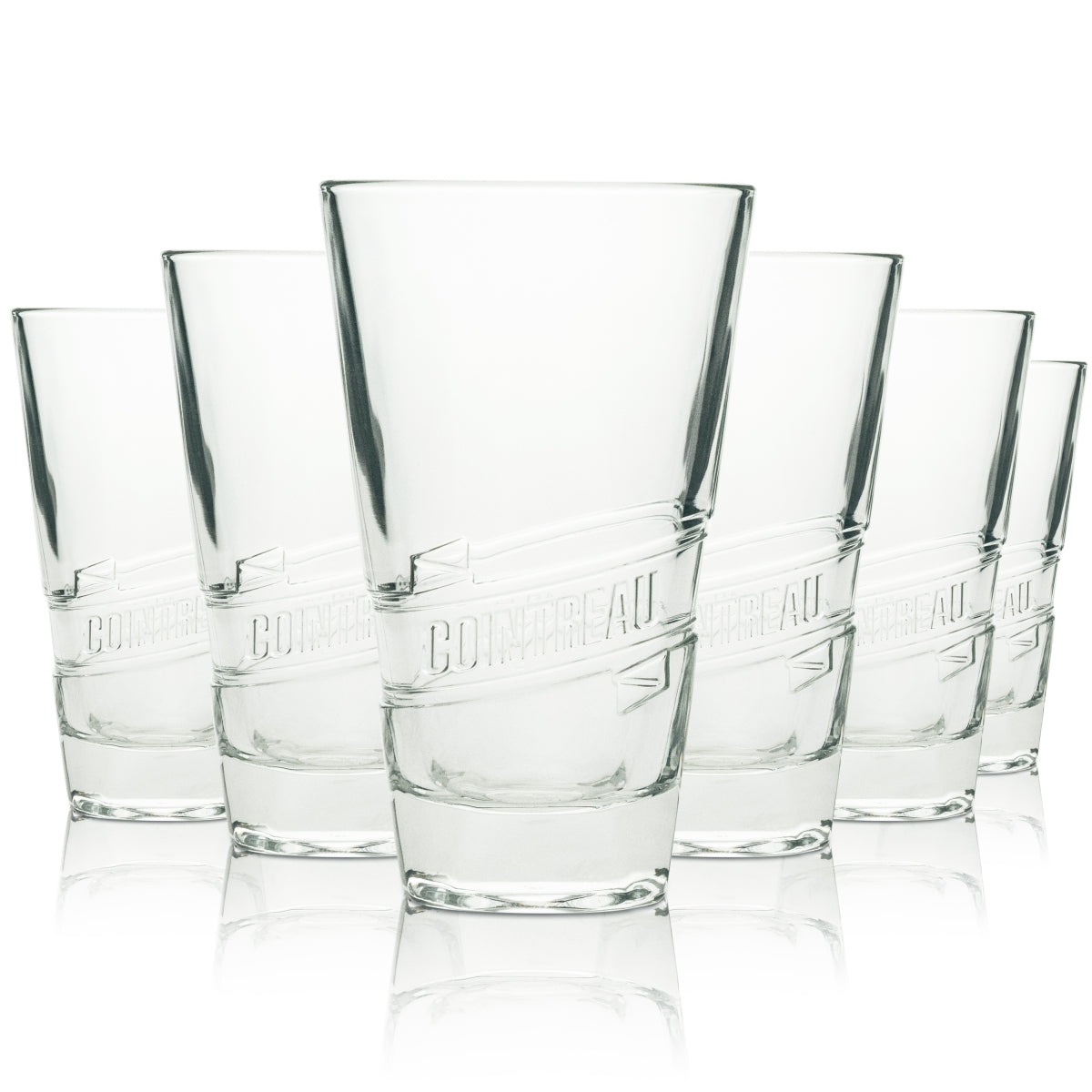 6 bicchieri da long drink Cointreau con motivo in rilievo