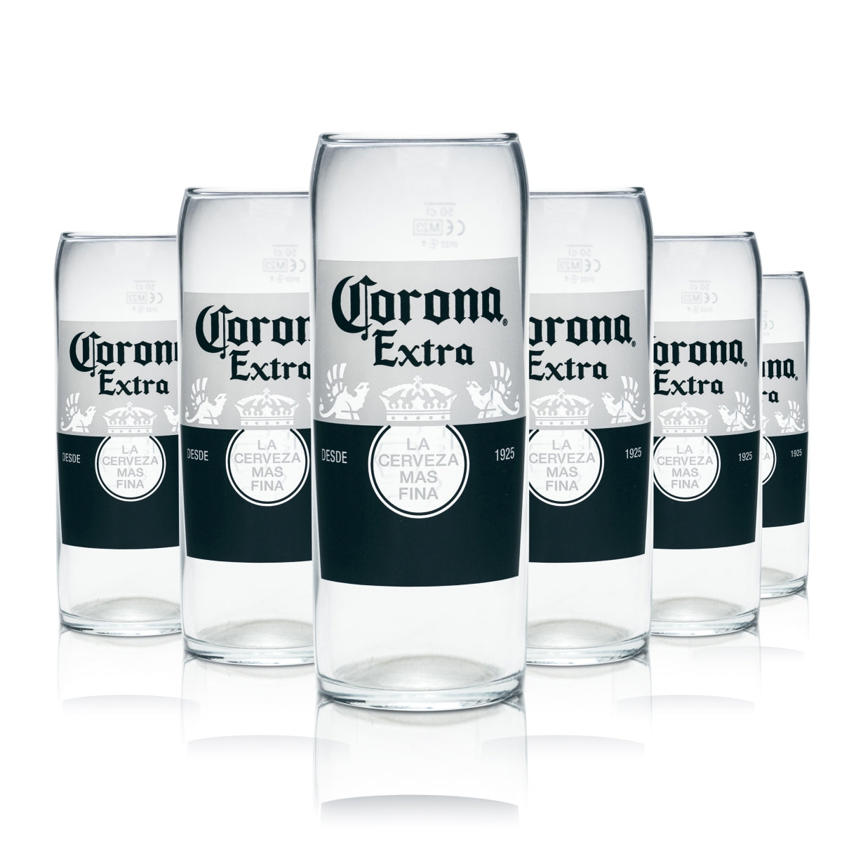 Set di 6 bicchieri da birra Corona da 0,5 l - elegante rilievo calibrato per la ristorazione – Vista 4