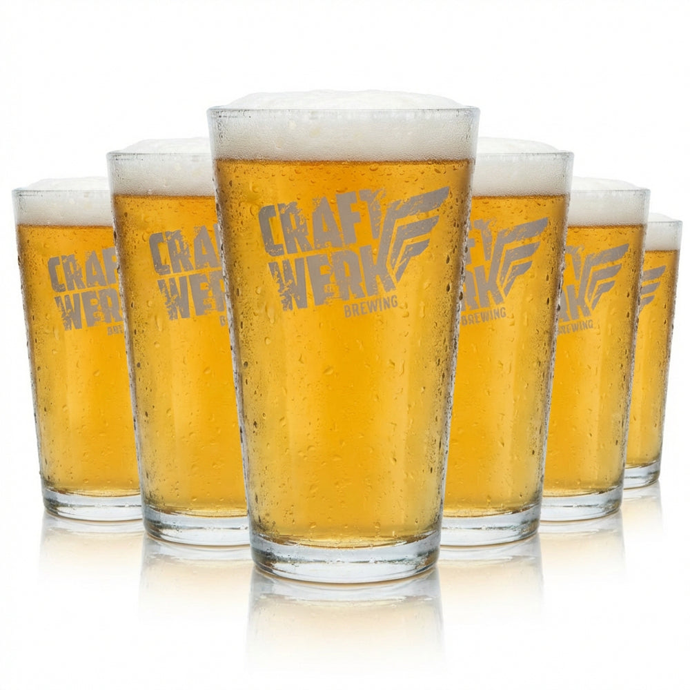 6 bicchieri da birra Craftwerk - Set di bicchieri da 0,3 l del birrificio artigianale Bitburger Calibrati per la ristorazione