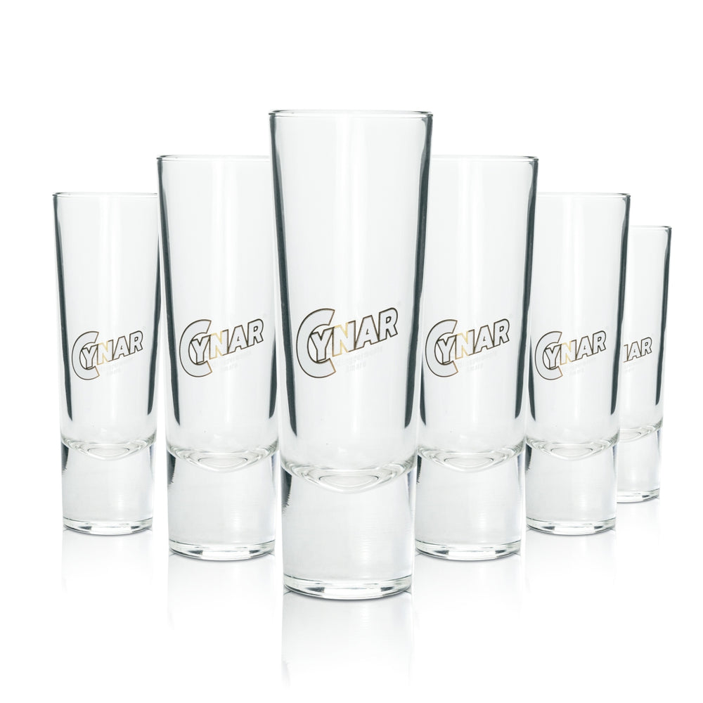 6 bicchieri Cynar Amaro On Ice con linea di livello 4 cl cocktail logo retrò bar oro