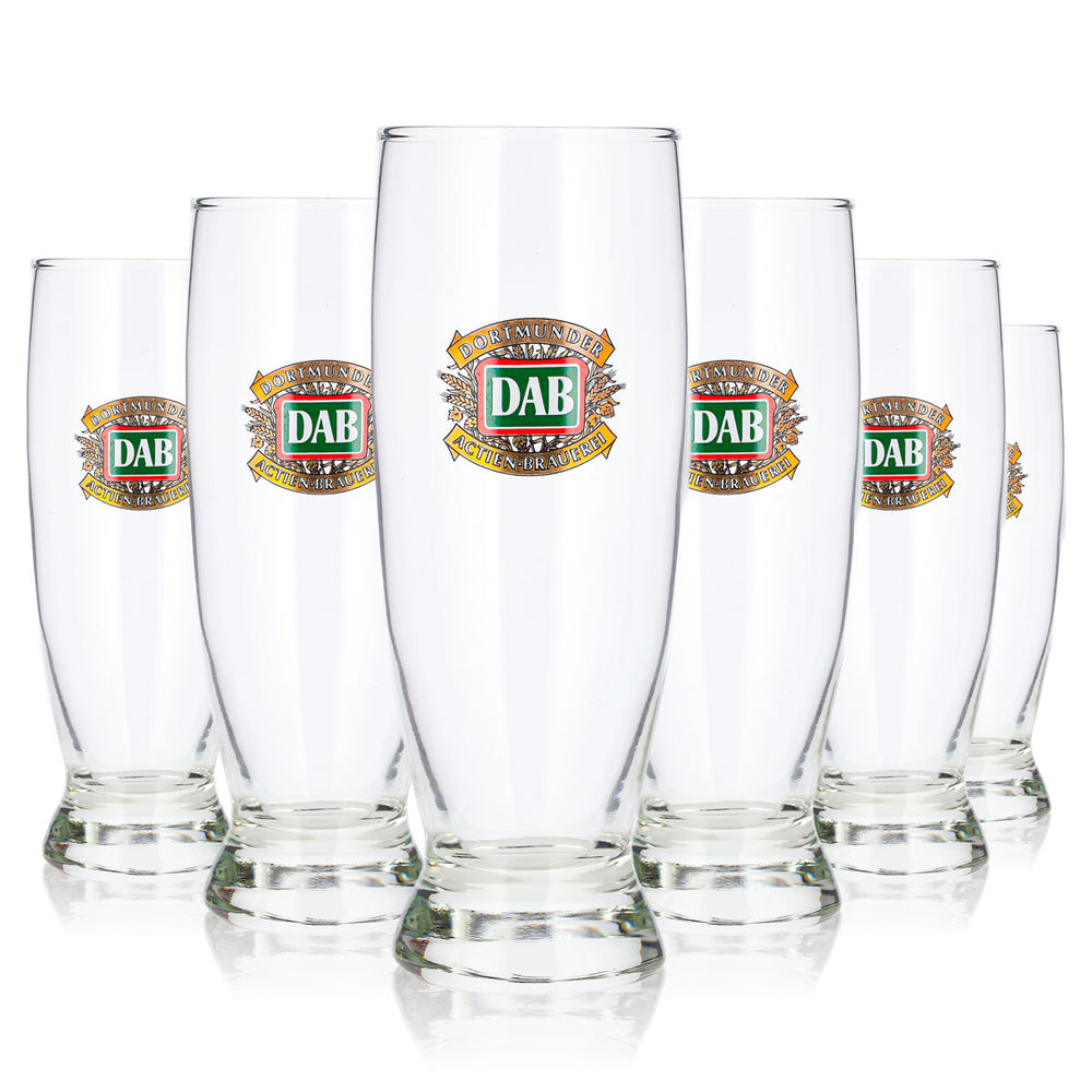 6 bicchieri da birra DAB - Dortmunder Aktien Brauerei da 0,34 l, modello Longdrink (set da 6)