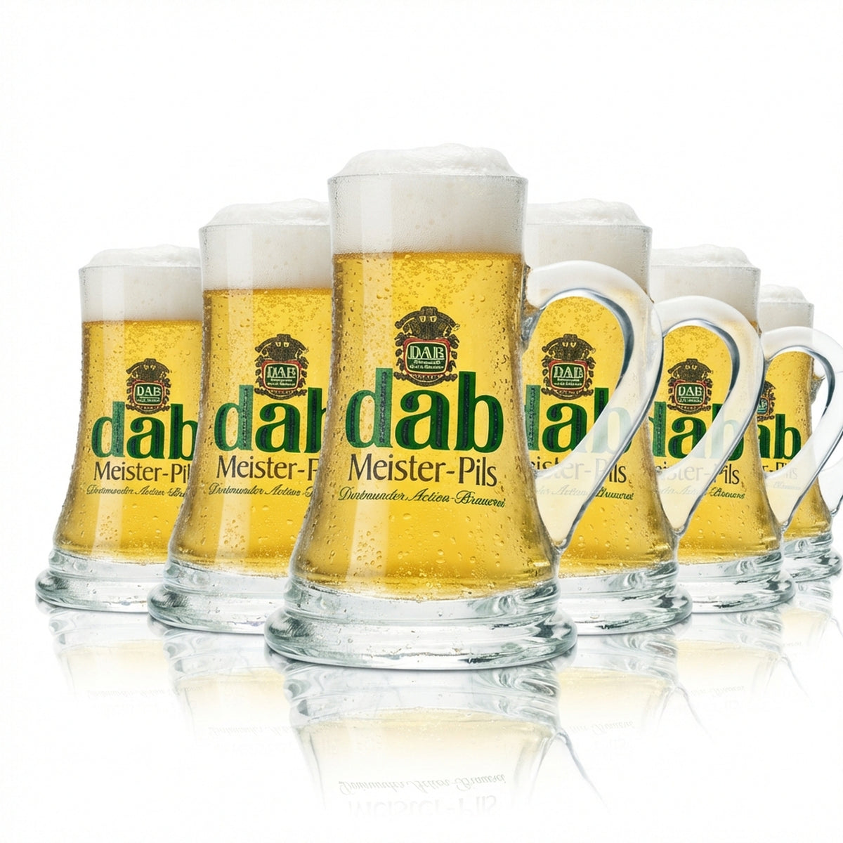 6x DAB Dortmunder Aktien Brauerei Bicchiere da birra 0,4 l Boccale Hunpen Seidel Bicchieri Pils