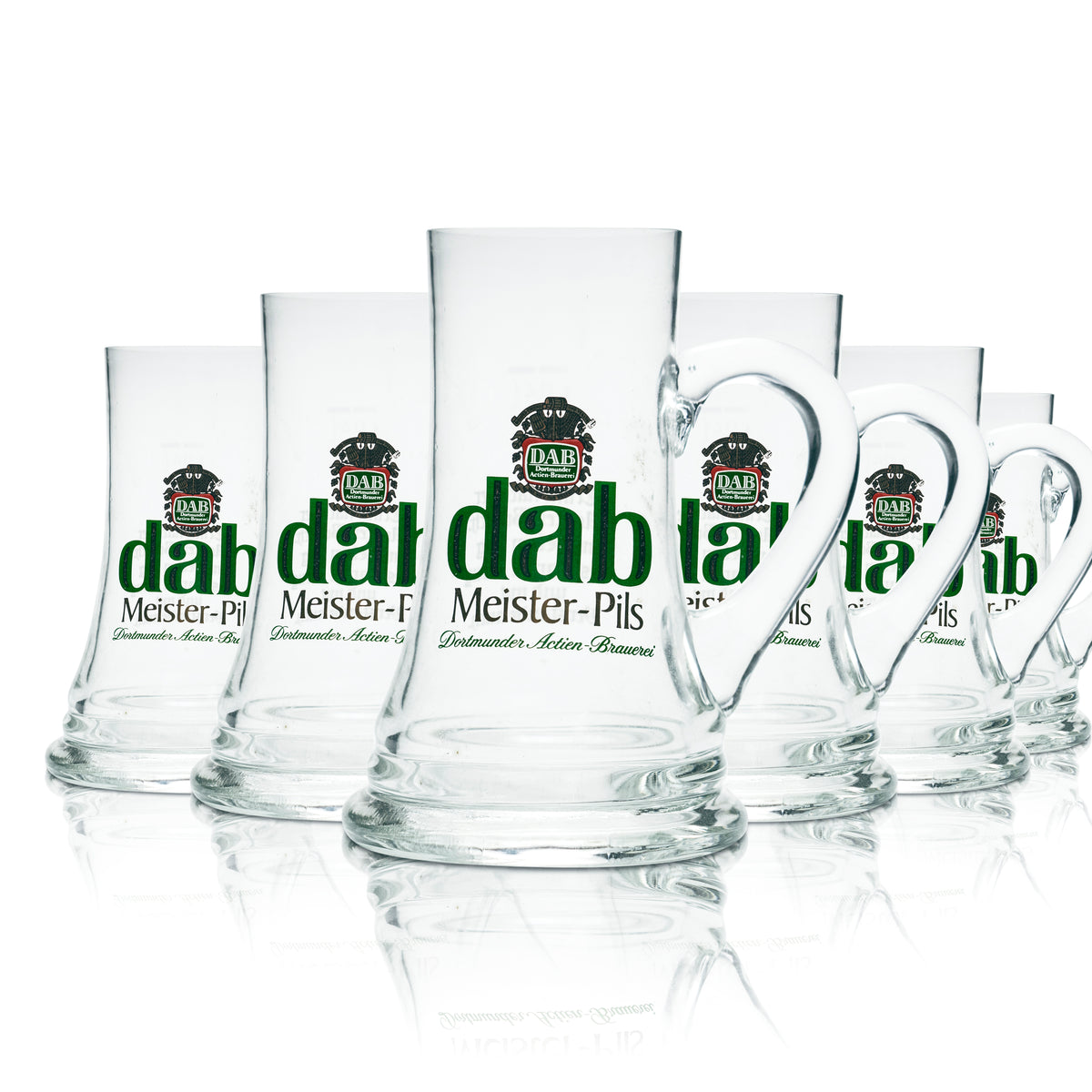 6x DAB Dortmunder Aktien Brauerei Bicchiere da birra 0,4 l Boccale Hunpen Seidel Bicchieri Pils – Vista 4