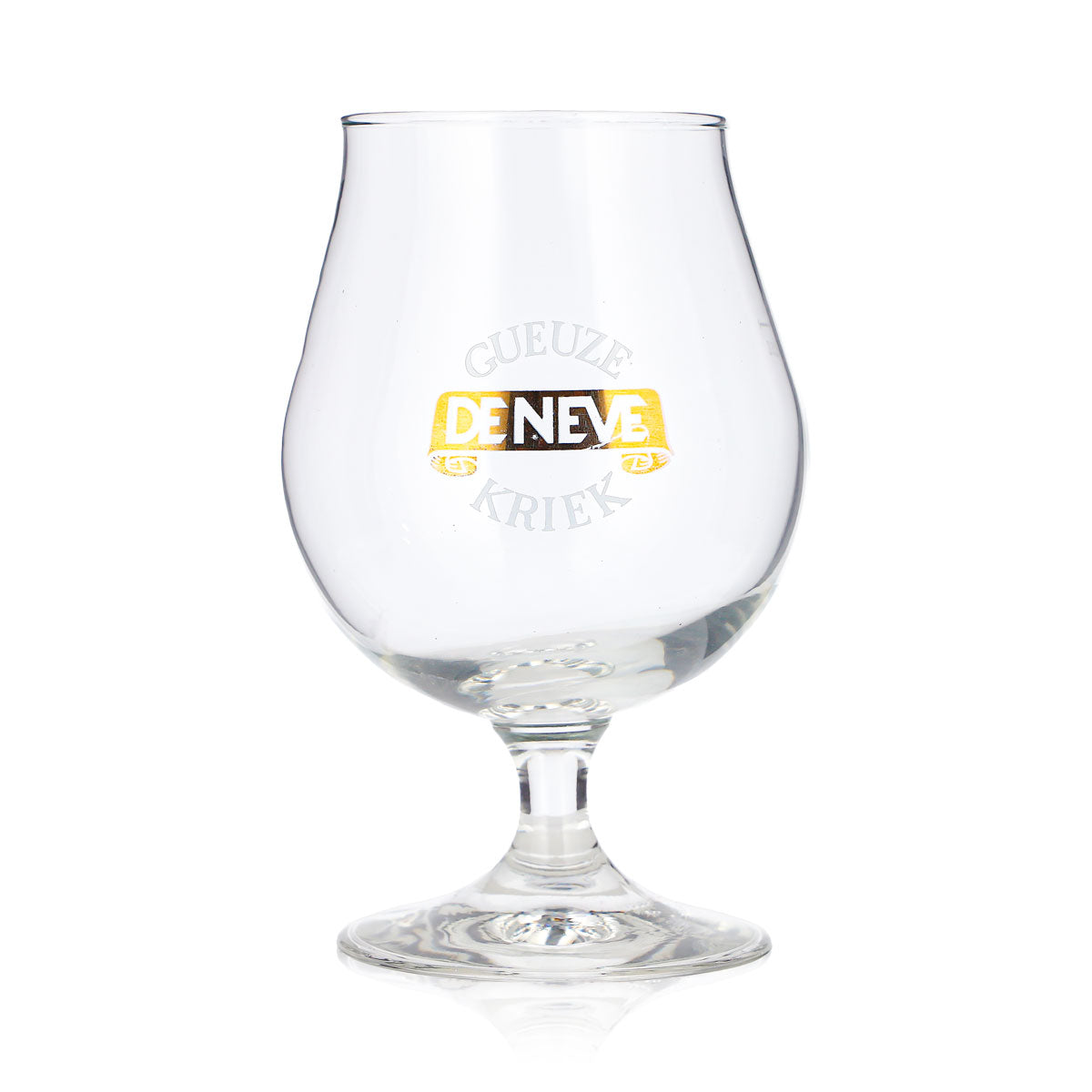 6 bicchieri da birra De Neve da 0,25 l, forma a tulipano, logo dorato e scritta bianca (set da 6) – Vista 3