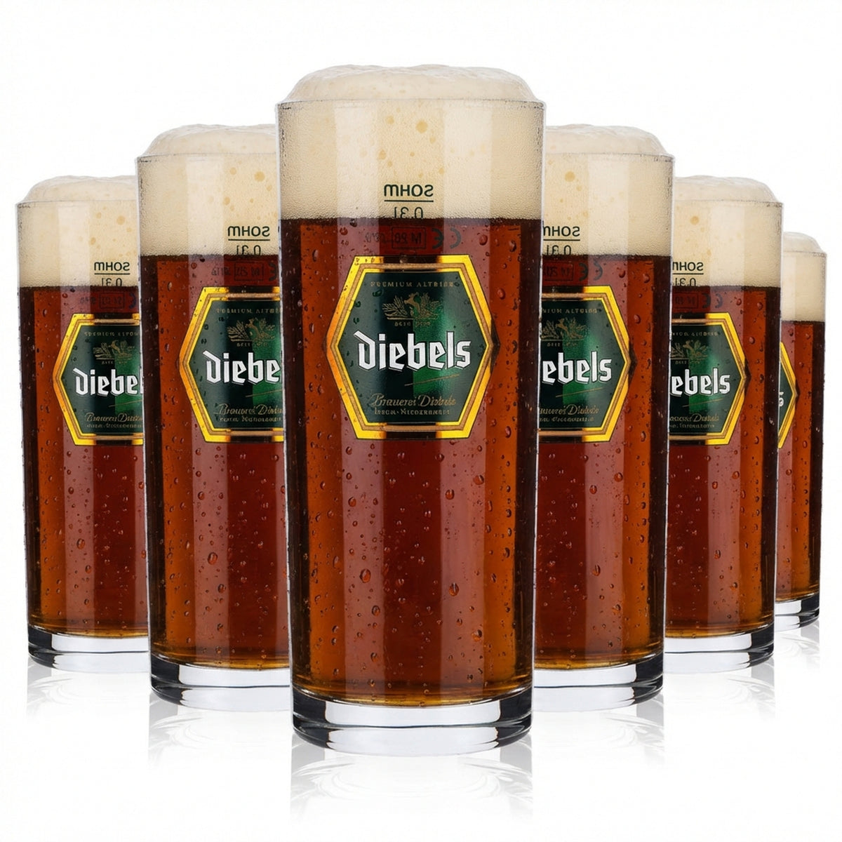 6 bicchieri da birra Diebels Alt da 0,3 l Bicchieri da birra Bicchieri da birra Alt Bicchieri