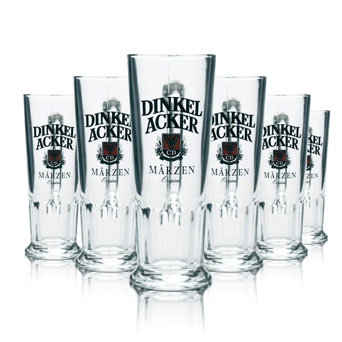 6 bicchieri da birra in vetro 0,25 l con manico e tappo in sughero, serie "Dinkel Acker" (campo di farro), birra Märzen Habsburg Sahm Seidel Henkel – Vista 4