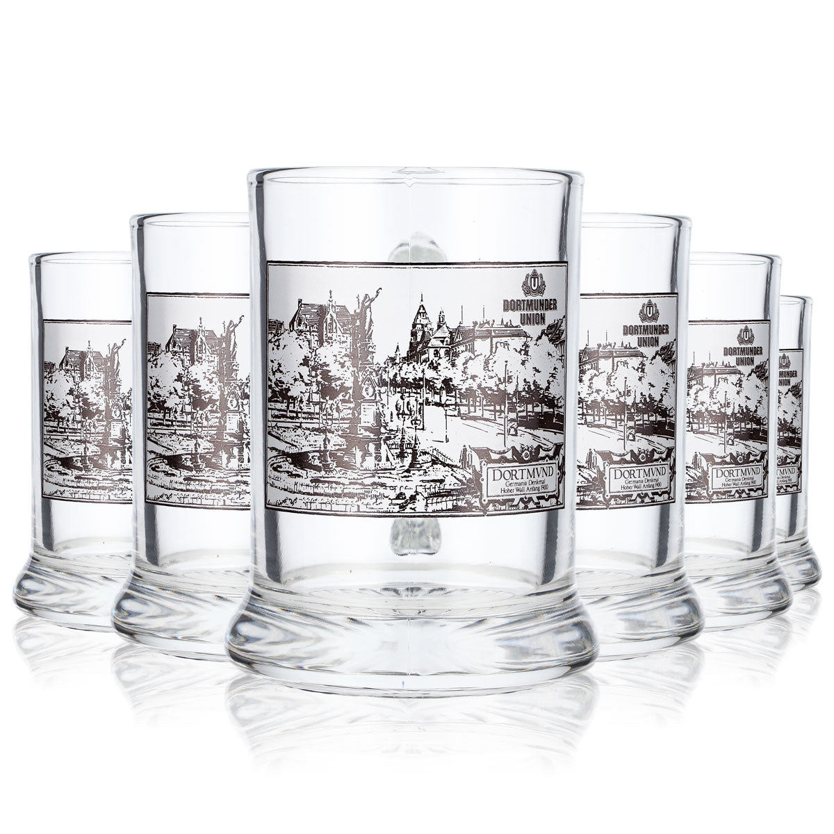 6 bicchieri da birra Dortmunder Union Bier Glas 0,31 l Bicchieri da birra Krug Seidel