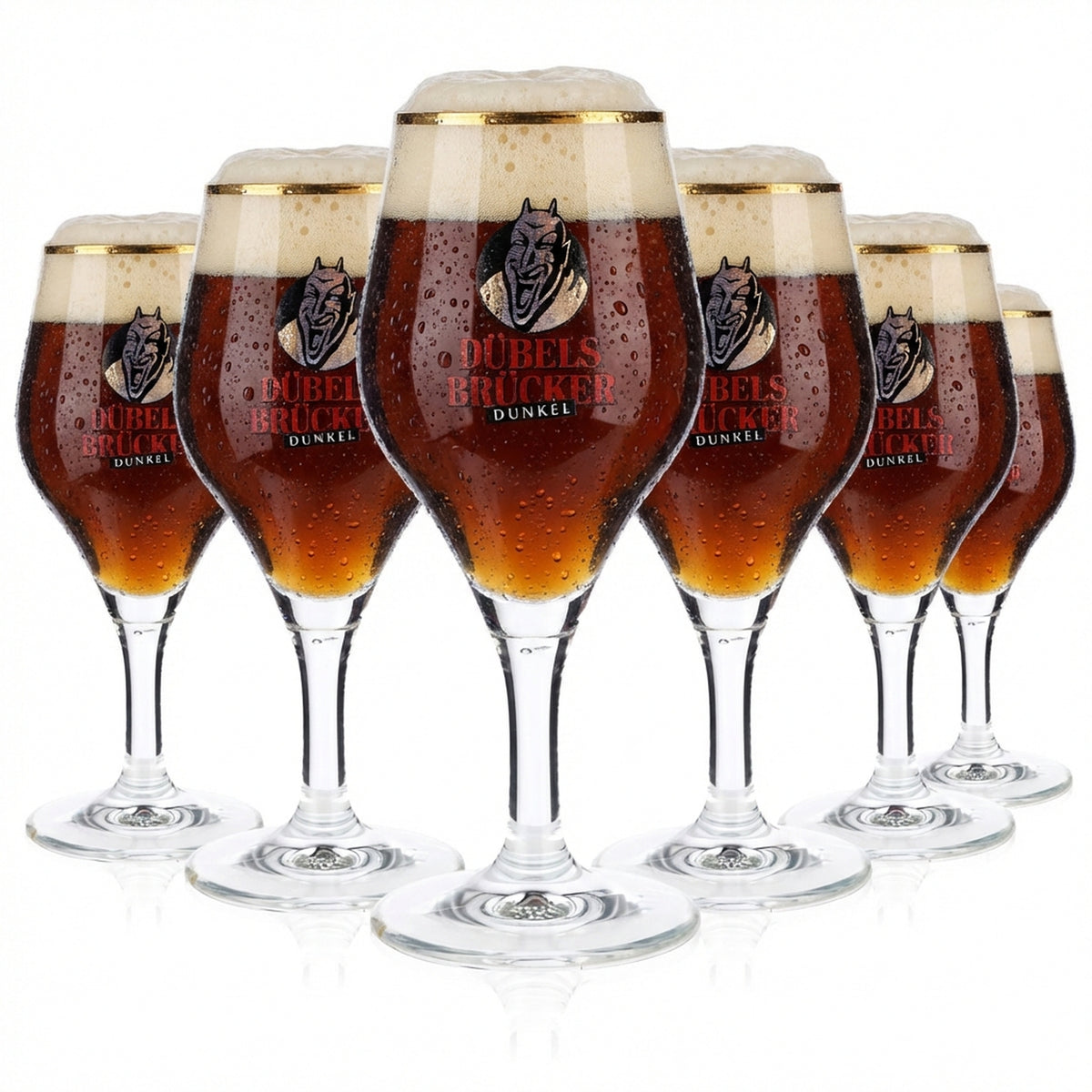 6 bicchieri da birra Dübelsbrücker Bicchieri da birra Bicchiere 0,3 l Calice scuro