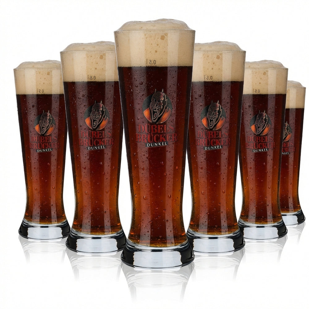 6 bicchieri Dübelsbrücker Dunkel da 0,5 l Bicchieri da birra Bicchieri da birra Merkur Tulpe