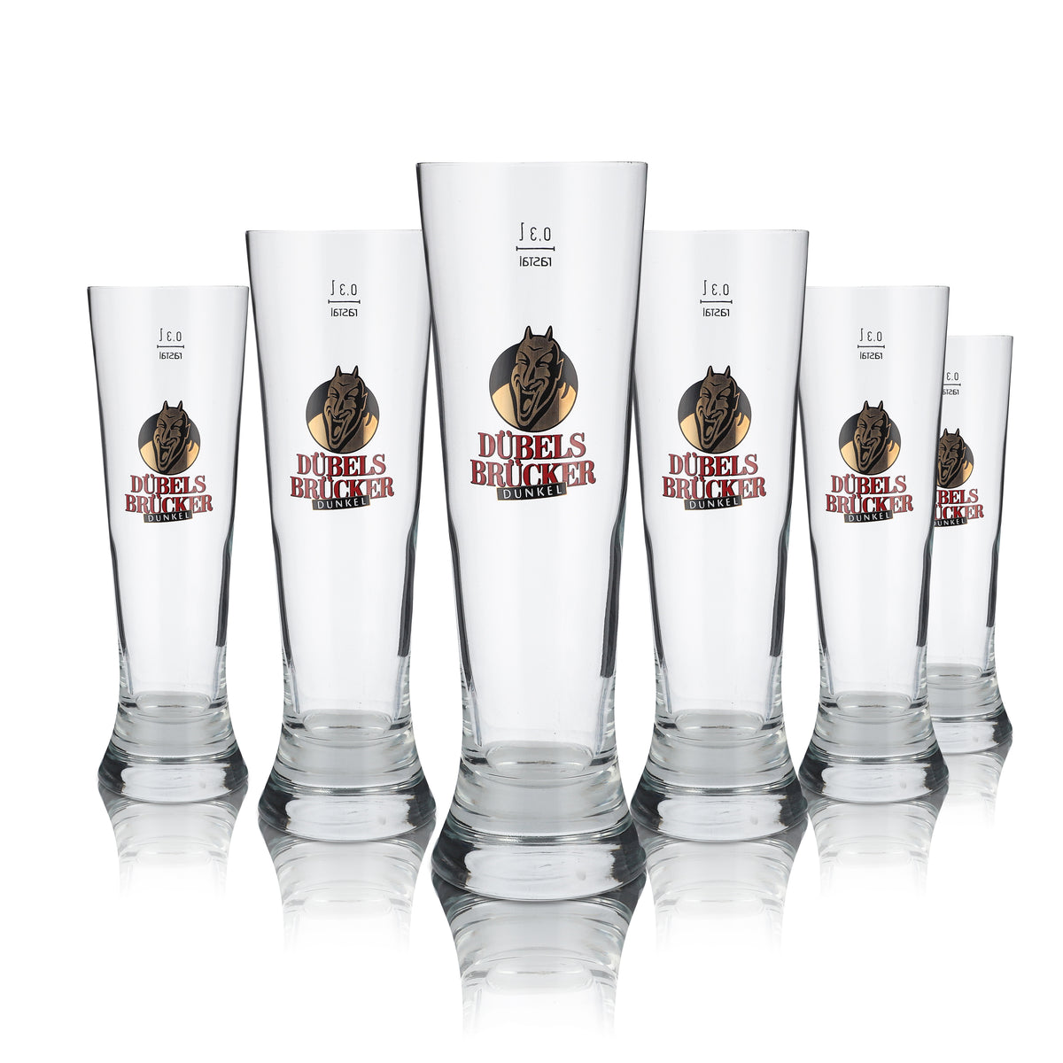 6 bicchieri Dübelsbrücker 0,3 l Merkur Tulipano Set di bicchieri da birra a calice Birrificio – Vista 4