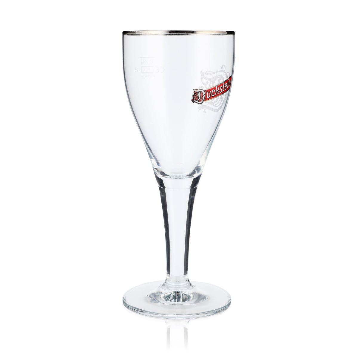 6 bicchieri da birra Duckstein da 0,25 l con bordo platinato e logo Harzer grande – Vista 3