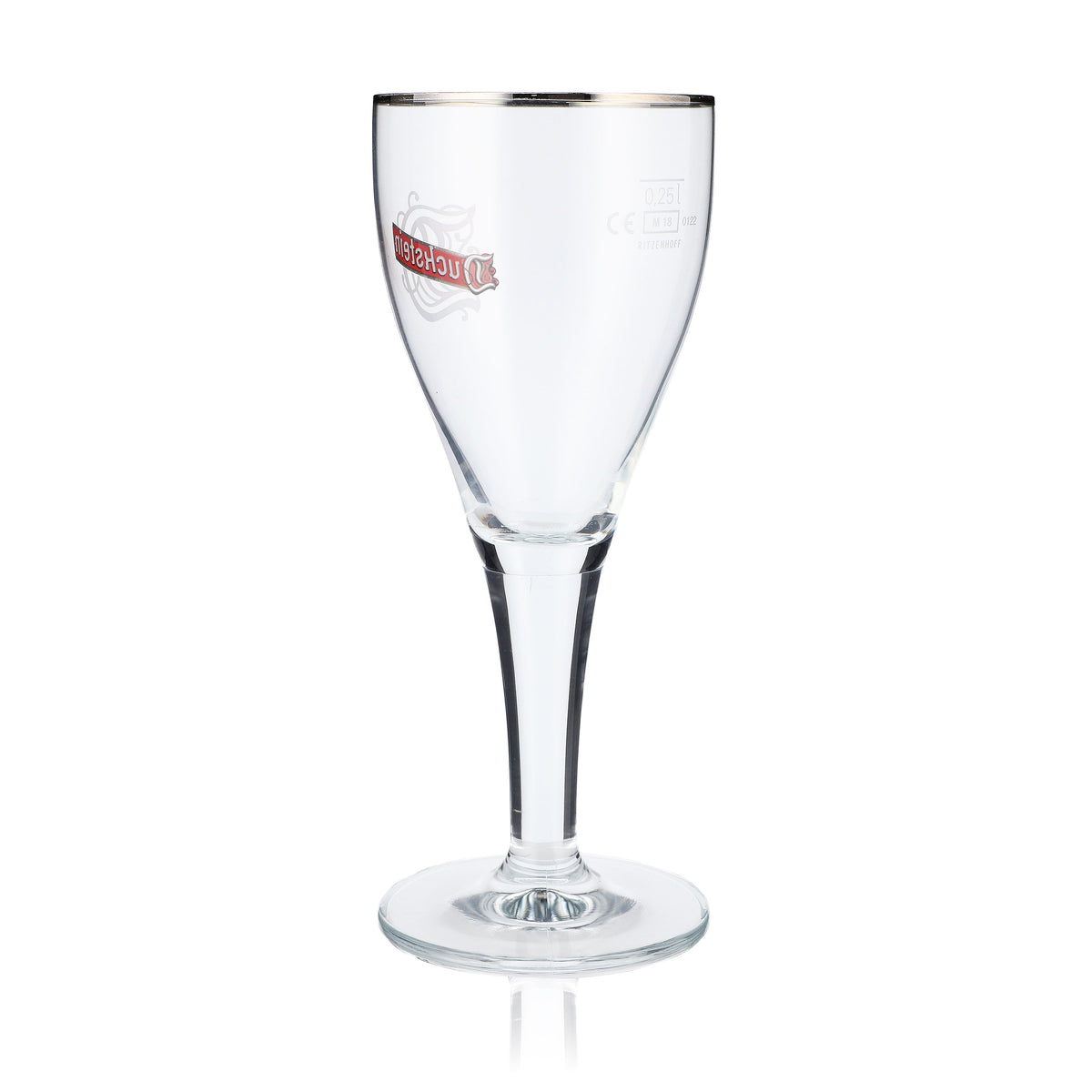 6 bicchieri da birra Duckstein da 0,25 l con bordo platinato e logo Harzer grande – Vista 4