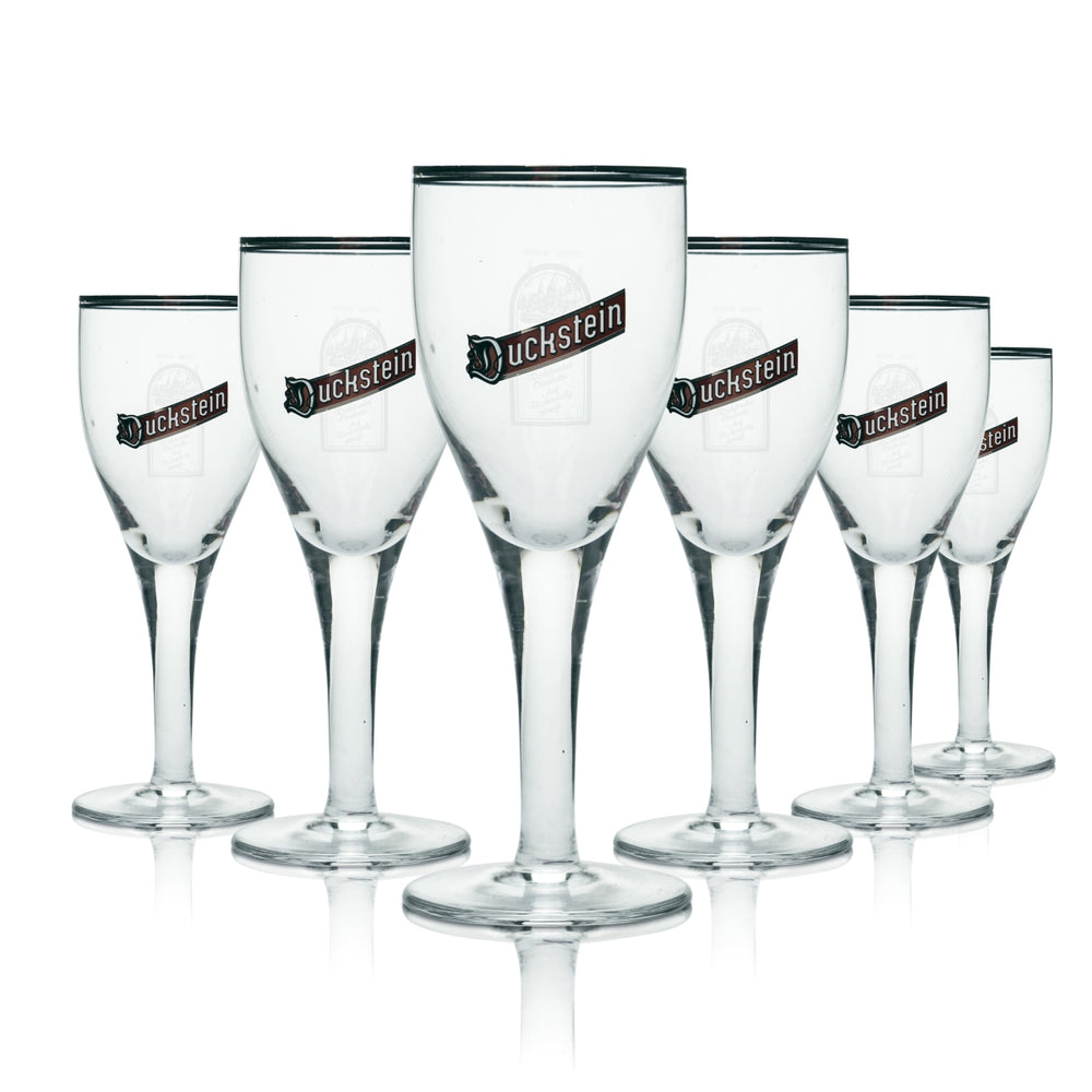 6 bicchieri Duckstein 0,2 l birra tulipano calice con bordo argentato Alt Weizen Pils