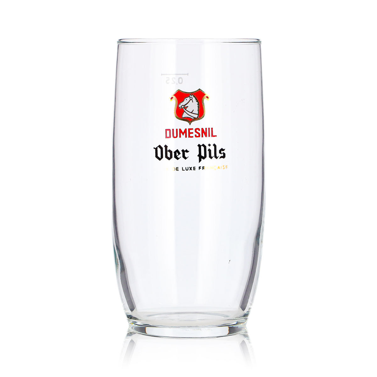 6 bicchieri da birra Dumesnil da 0,25 l, modello "Ober Pils" con logo rosso – Vista 3