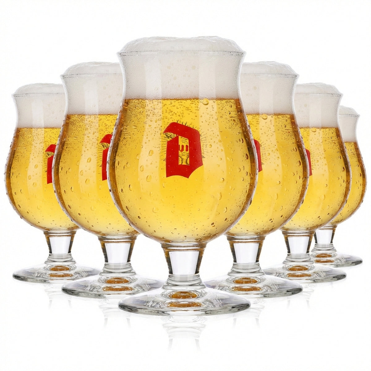 6 bicchieri da birra Duvel Bicchieri da birra artigianale Bicchieri da birra forte Bicchieri panciuti 0,16 l Calice