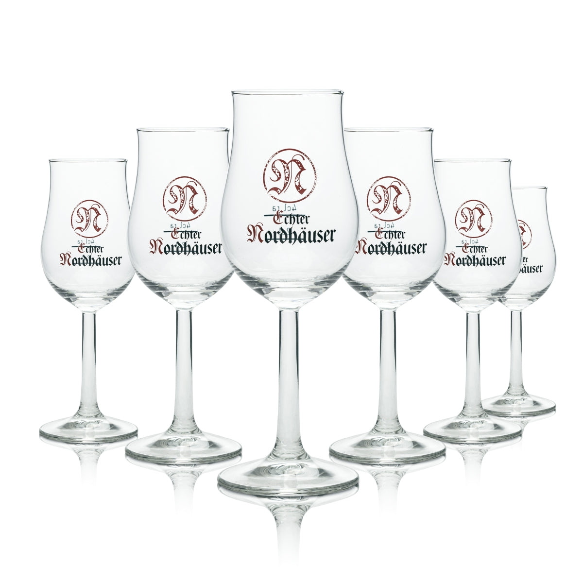 6x Grappa Nordhäuser originale in bicchiere da degustazione 0,1 l in rovere "Bugatti" Rastal Rastal Bicchieri da degustazione Kurze