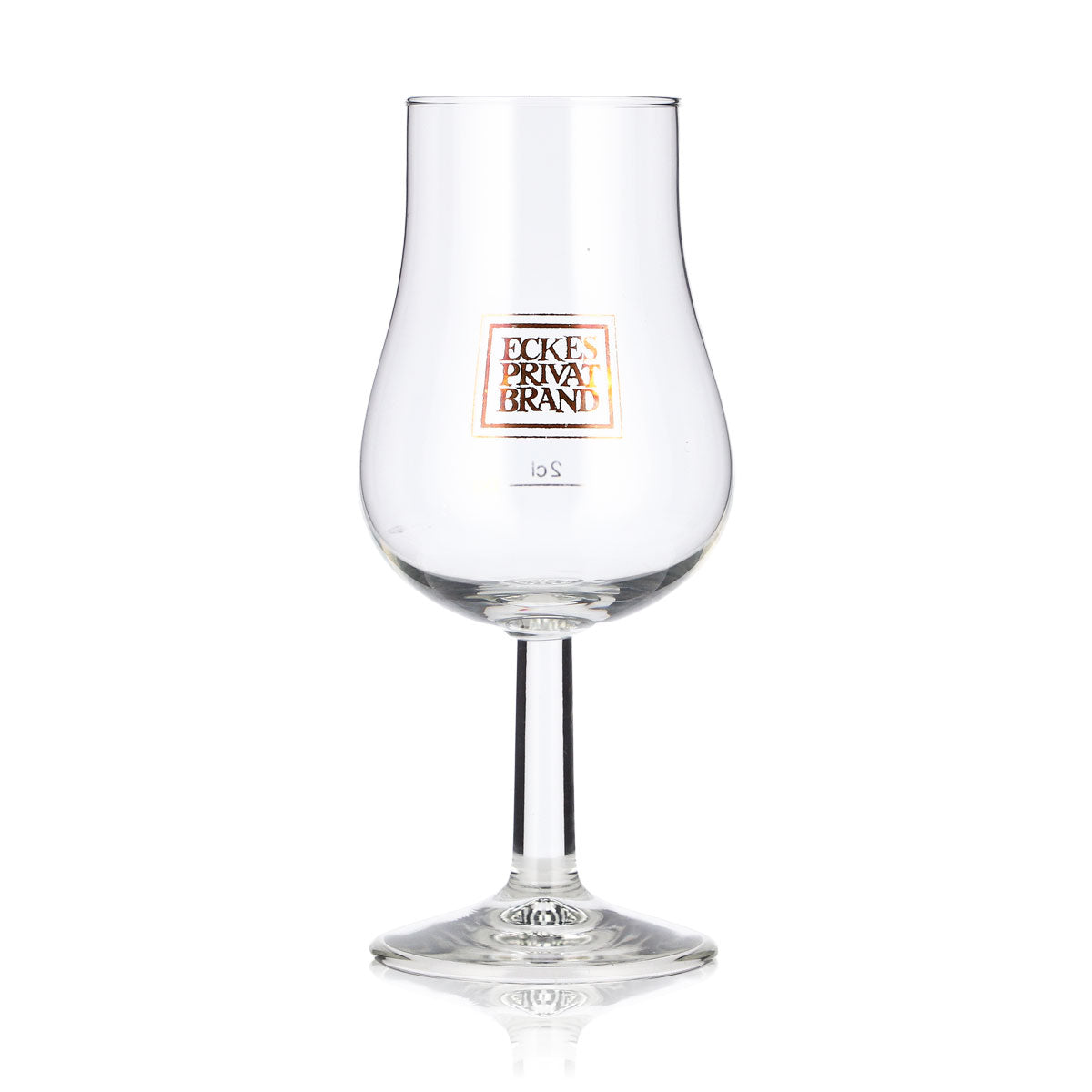 6 bicchieri da brandy Eckes da 2 cl, forma a tulipano, con logo marrone, distillato privato Böckling – Vista 2