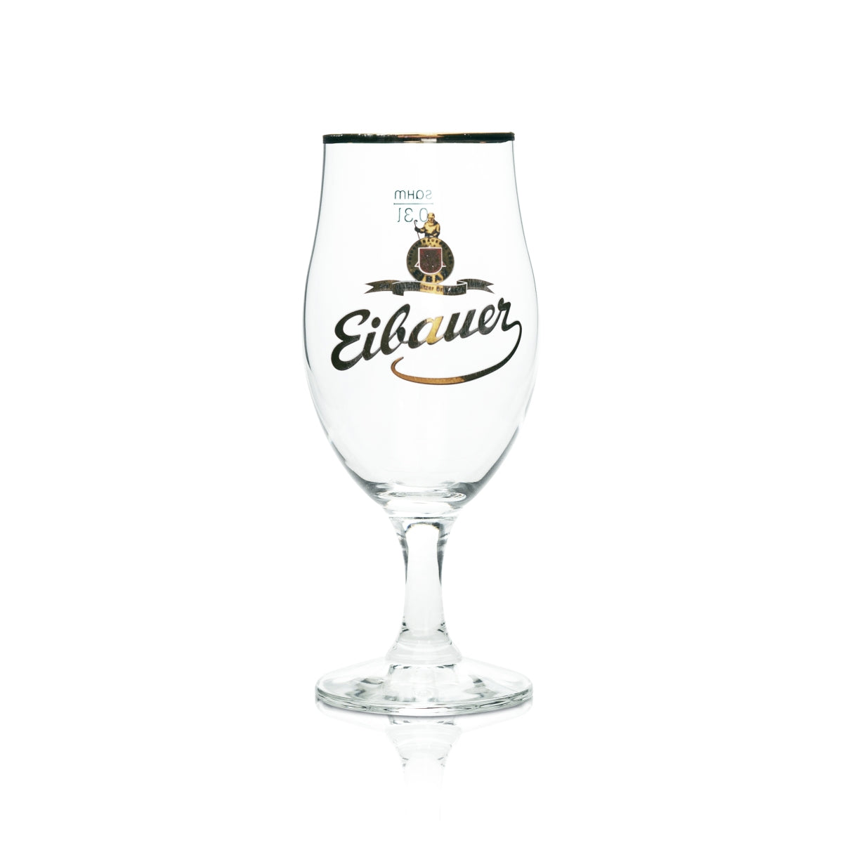 6 bicchieri da birra Eibauer 0,3 l con bordo dorato Rastal Tulipano Bicchieri da birra Pils con stelo Bar – Vista 2