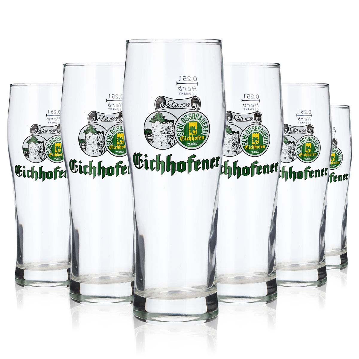 6 bicchieri da birra Eichhofener Willibecher 0,25 l Herb – Vista 5