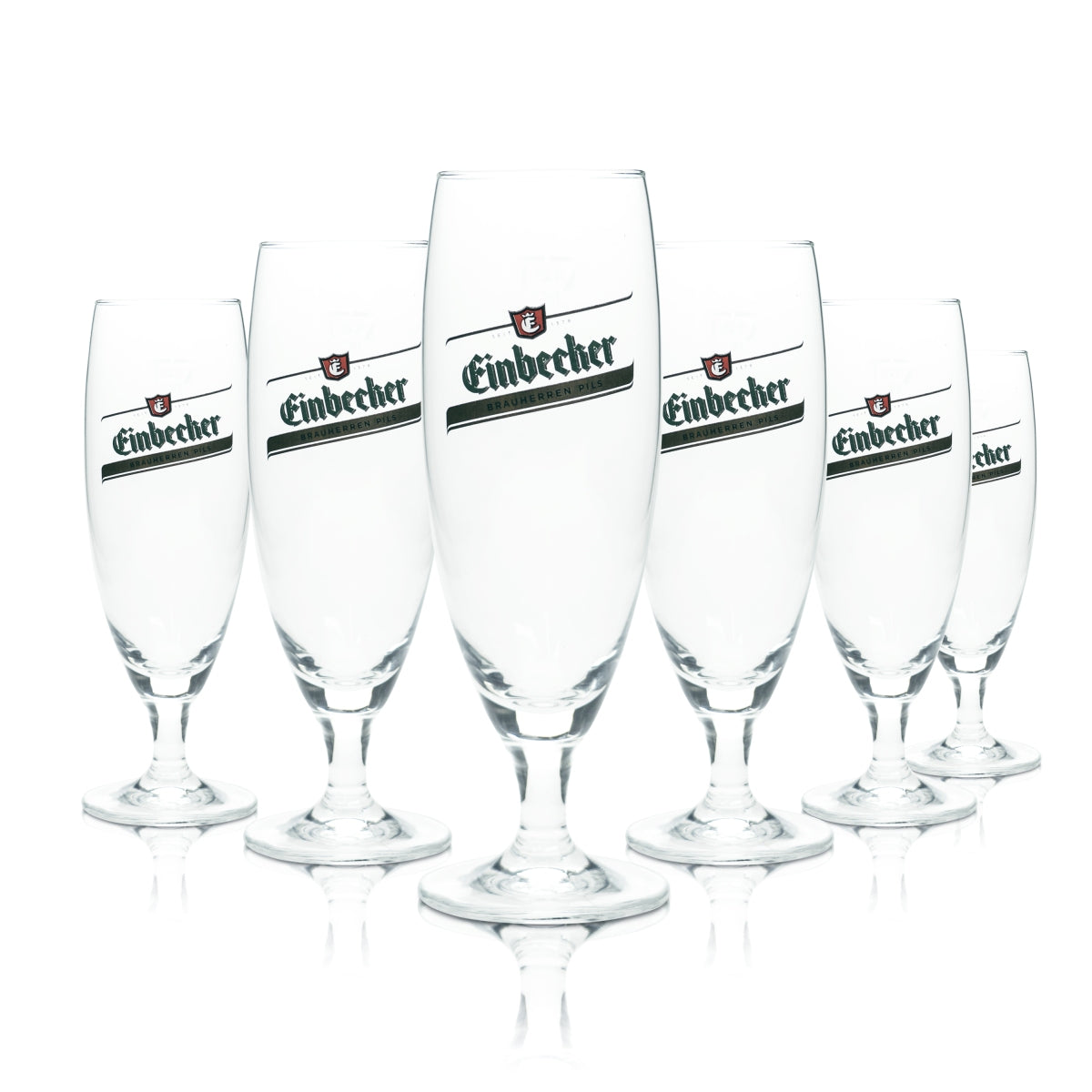 6 bicchieri da birra Einbecker 0,25 l, forma a tulipano, calice Prestige, birrificio, gastronomia
