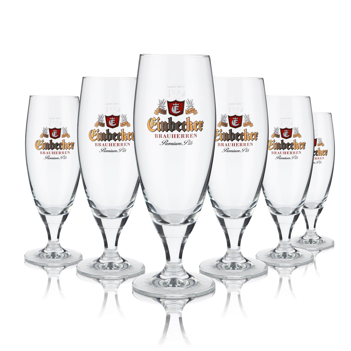 6 bicchieri da birra Einbecker 0,3 l Brauherren Pokal Pilstulpe Set di bicchieri Birrificio Gastronomia – Vista 4