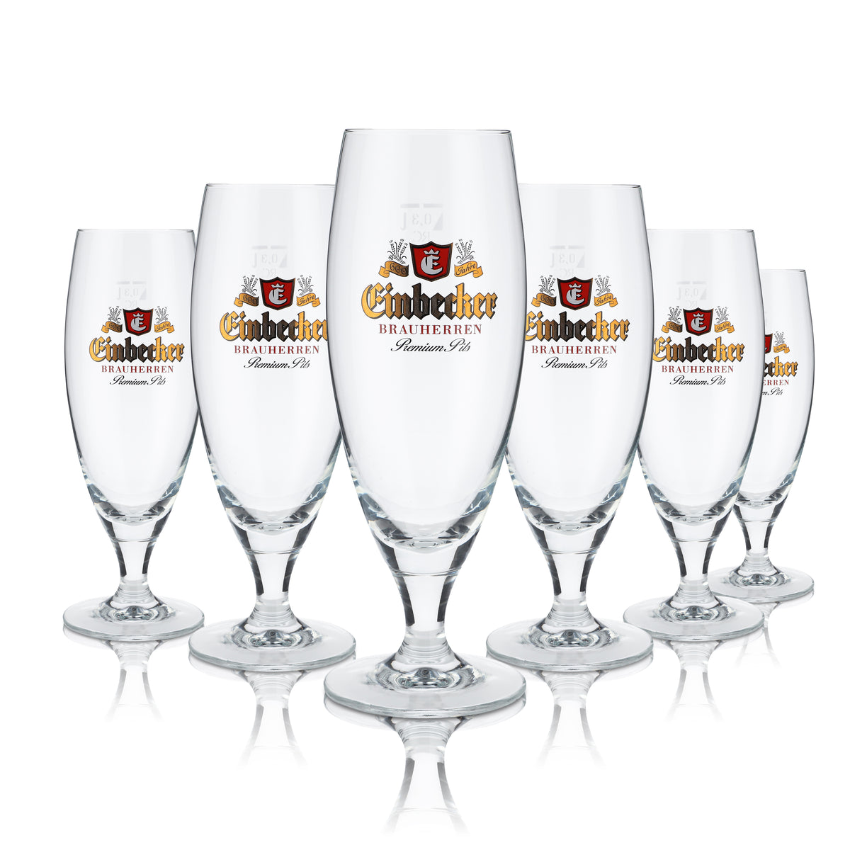6 bicchieri Einbecker da 0,3 l, forma a calice, set di bicchieri da birra per birrai, birrificio, ristorazione – Vista 4