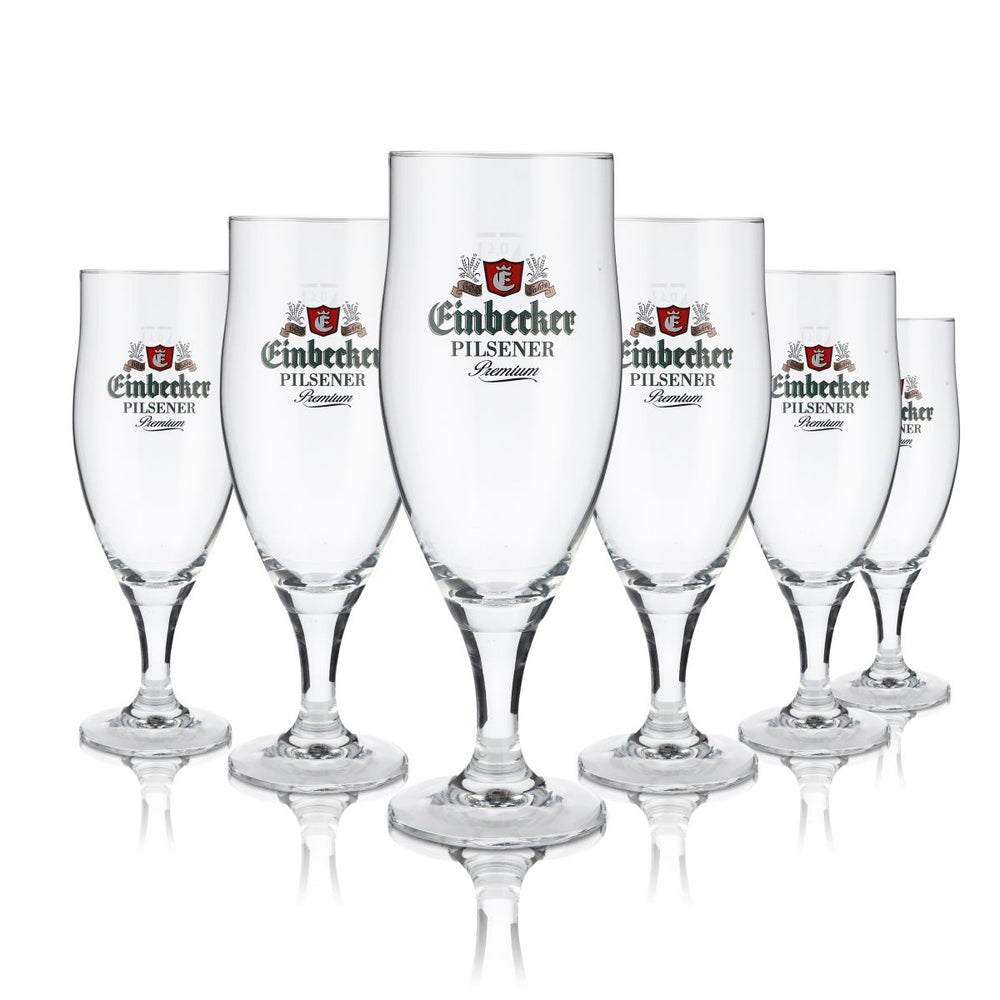 6 bicchieri Einbecker da 0,4 l Set di bicchieri Premium Ikaria Pokal Pils Tulpe Brauerei