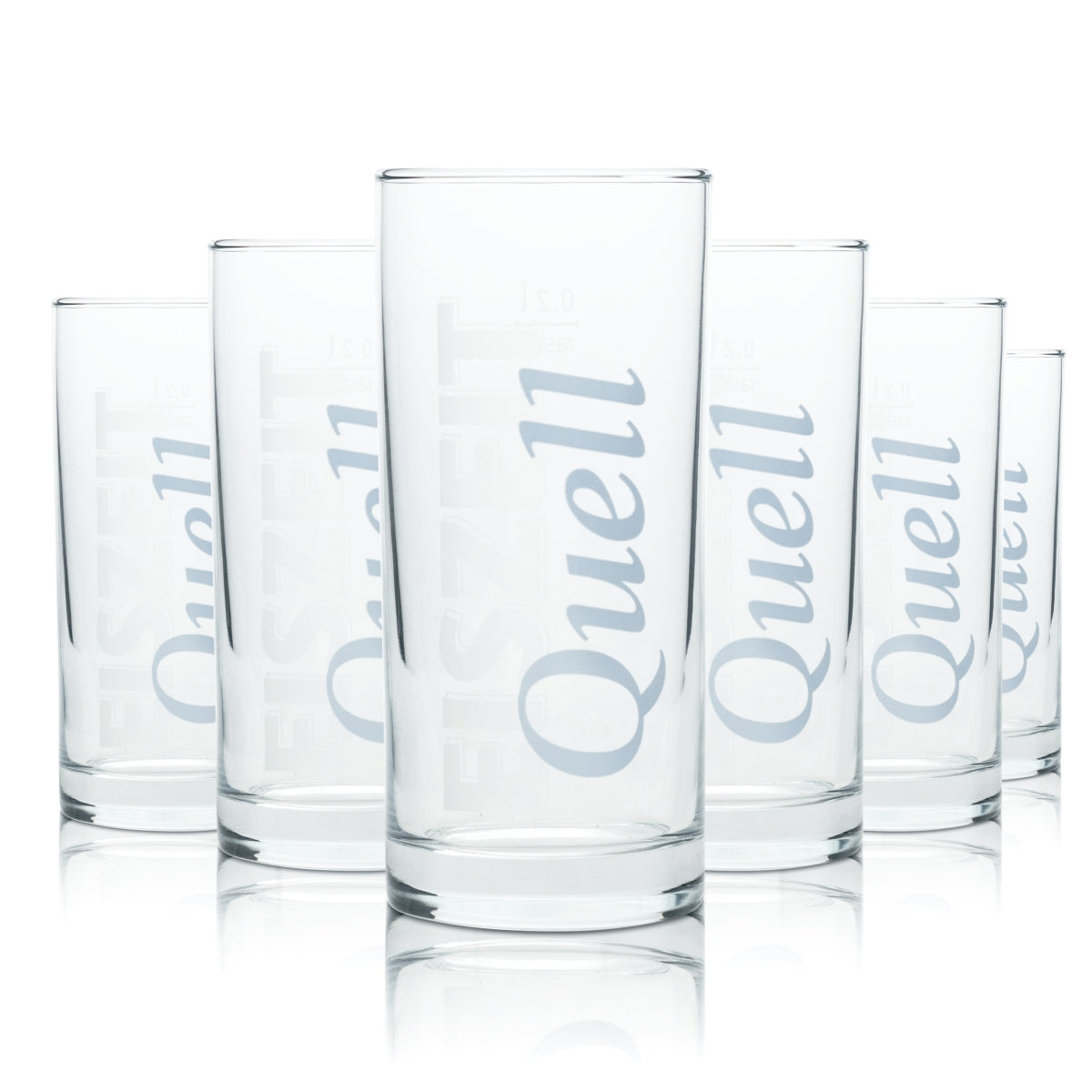 6 bicchieri Rastal Gastro in vetro da 0,2 l EiszeitQuell Wasser per succhi, cocktail e long drink