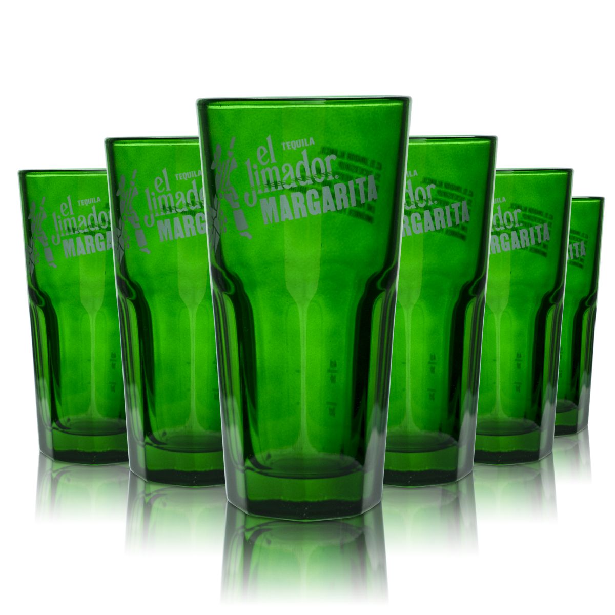6 bicchieri da tequila El Jimador 0,3 l Bicchieri da margarita verdi Cocktail Aperitivo Caipi