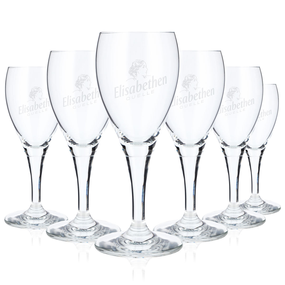 6 bicchieri da acqua Elisabethen Quelle Wasser Glas 0,16 l con calice Rastal – Vista 5