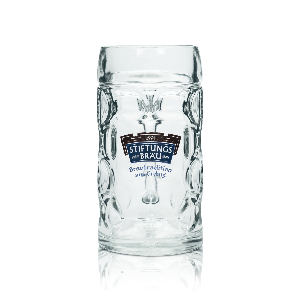 6 bicchieri da birra Erdinger da 0,5 l, birra Stiftung-Bräu Isar Seidel con manico e rilievo – Vista 2