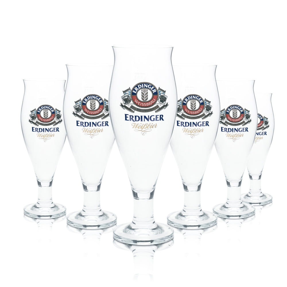 6 bicchieri Erdinger da 0,5 l, forma a tulipano, calice, Baviera, festa popolare, bar