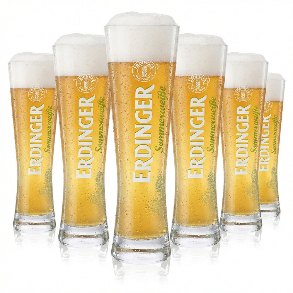 6 bicchieri da birra Erdinger Weissbier Bicchieri da birra 0,3 l "Sommerweisse"