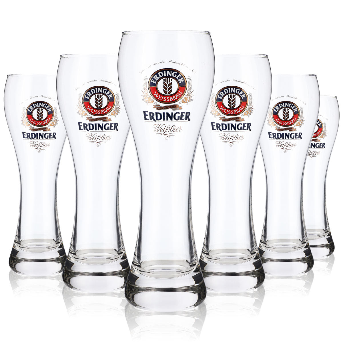 6 bicchieri da birra Erdinger Weissbier Bicchieri da birra bianca Bicchiere da birra 0,4 l Sahm – Vista 5