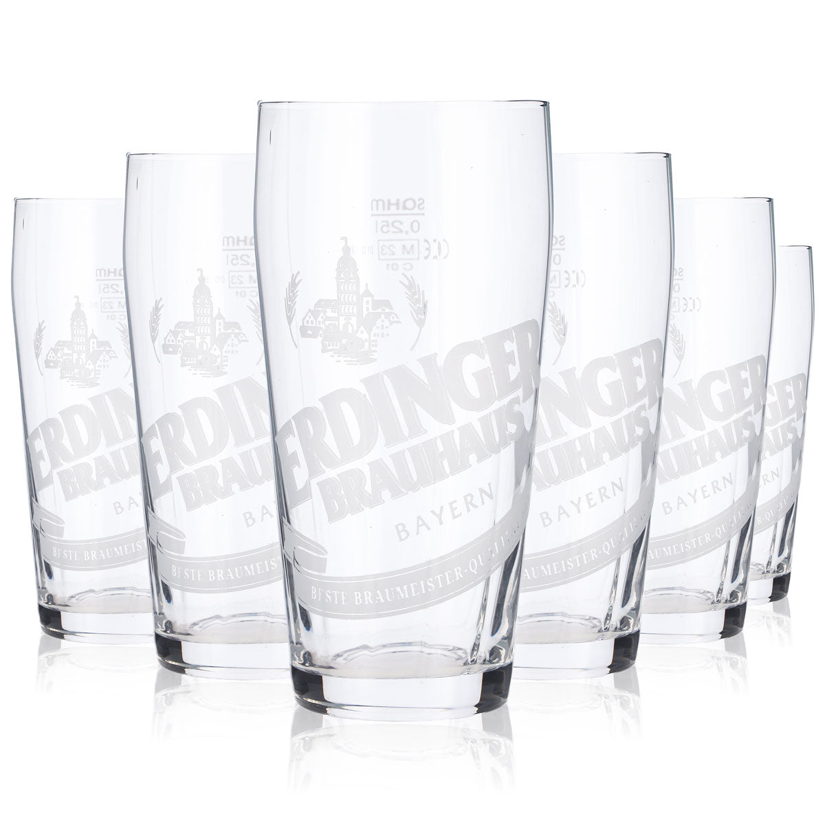 6 bicchieri da birra Erdinger Weissbräu Bicchieri da birra Willibecher 0,25 l Bicchiere "Tradition" – Vista 5