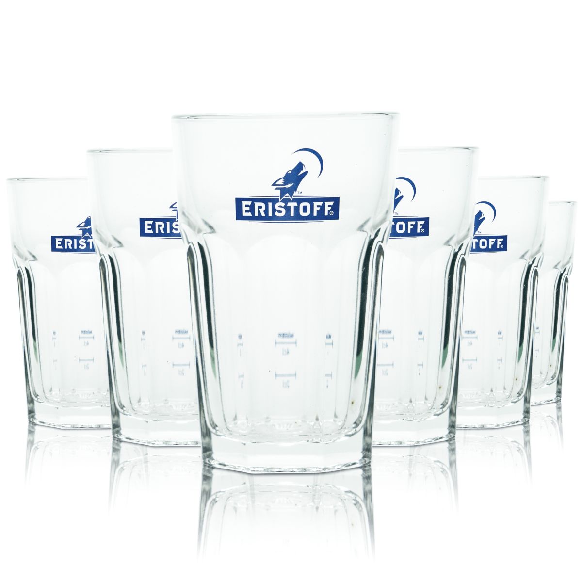 6 bicchieri da cocktail Eristoff in vetro da 0,25 l Vodka Ember Haze Aperitivo