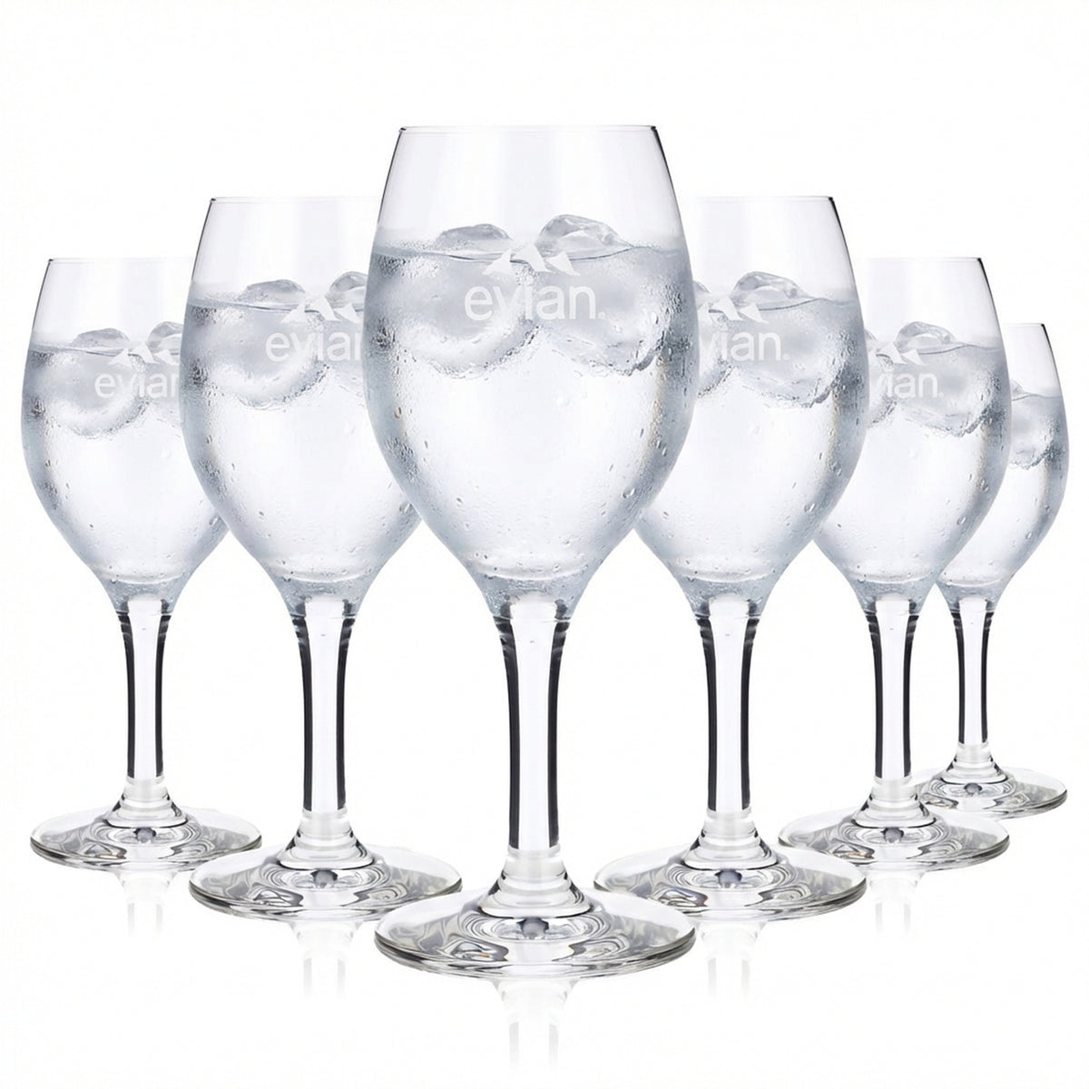 6 bicchieri Evian da 0,23 l Bicchieri da acqua Calice