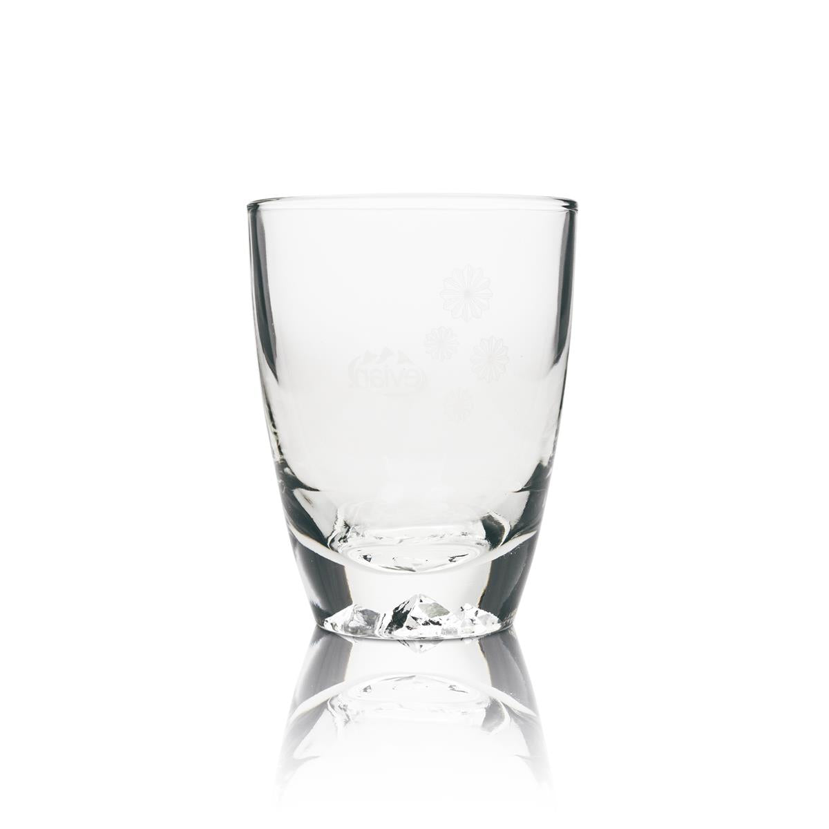 6 bicchieri tumbler Evian con albero sul fondo – Vista 3